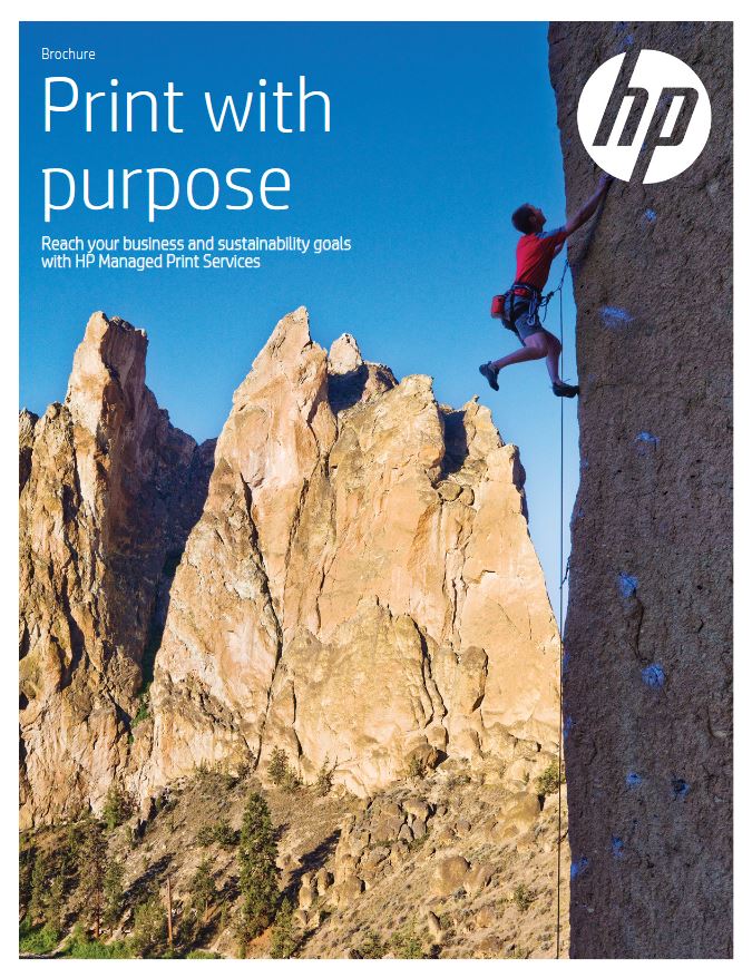 HP, Print With Purpose, MPS Brochure, Cover, HP, Hewlett Packard, Doing Better Business