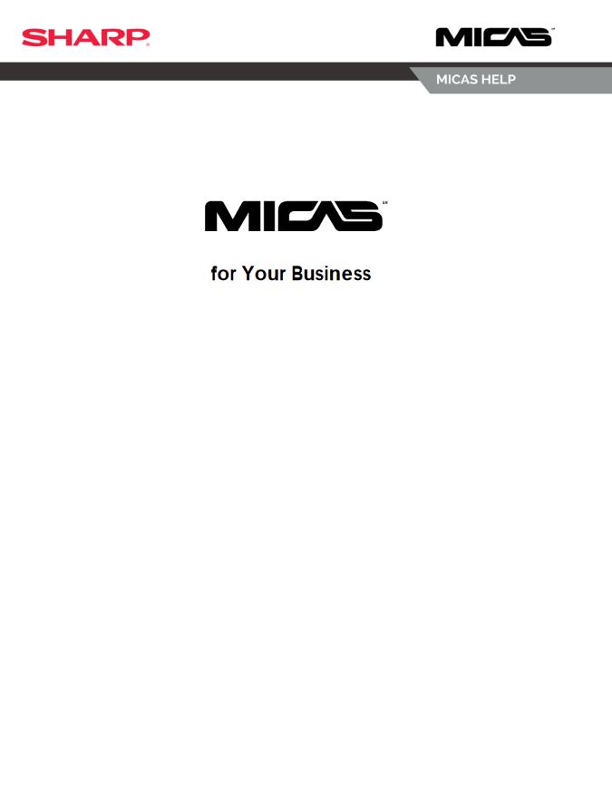 MICAS, White Paper, Doing Better Business