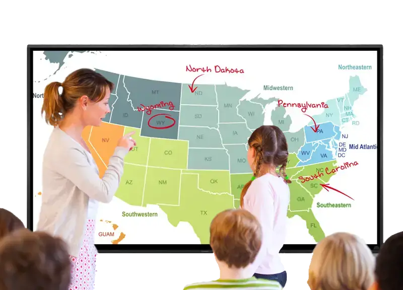 Doing Better Business, (ALT Text5), Sharp, displays, classroom