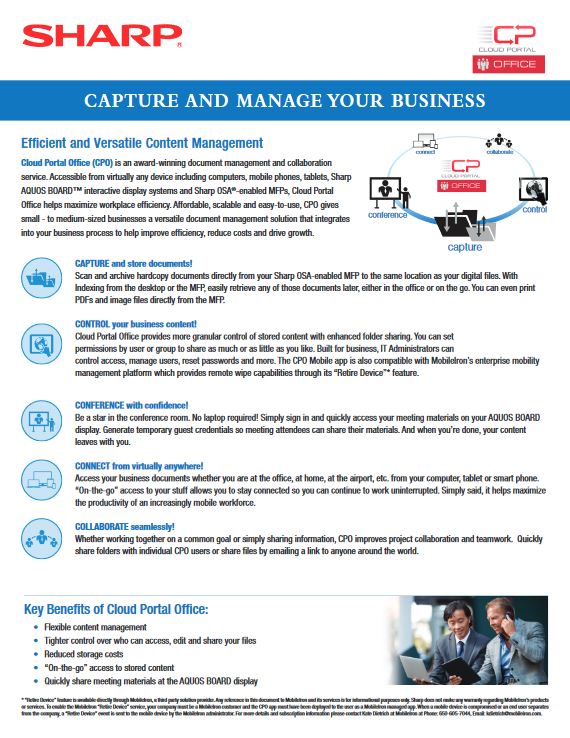 sharp, Cloud Portal Office, Doing Better Business