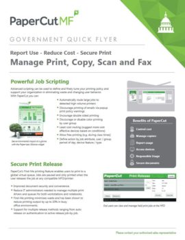 Papercut, Mf, Government Flyer, Doing Better Business