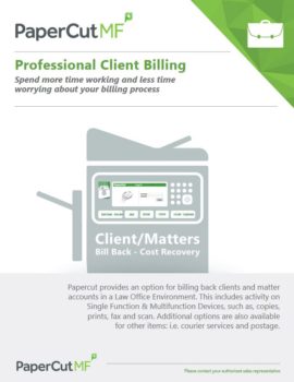 Papercut, Mf, Professional Client Billing, Doing Better Business