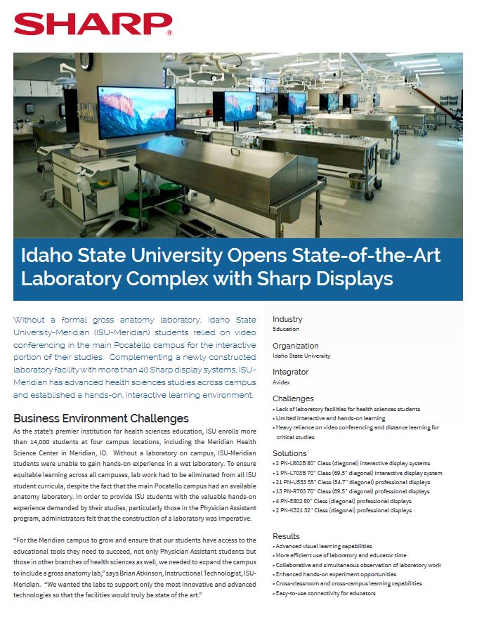 Sharp, Idaho State, Displays, Case Study, Doing Better Business