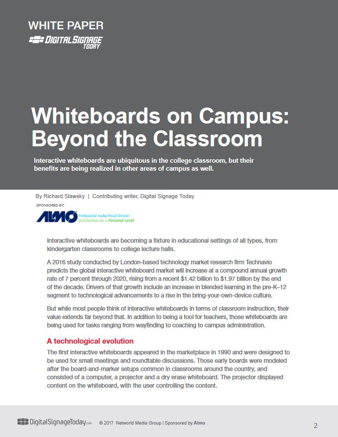 Sharp Whiteboards On Campus, Doing Better Business